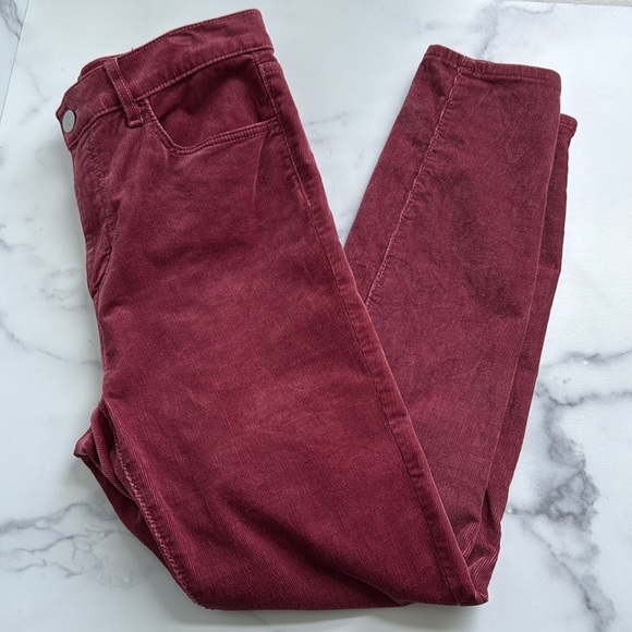 LOFT Skinny Corduroy Pants Burgundy Merlot Size 28 - Picture 12 of 16